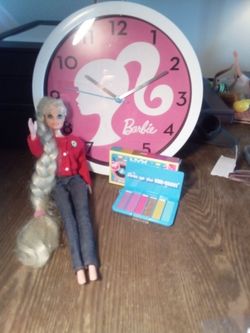 BARBIE, BARBIE CLOCK & EYESHADOW