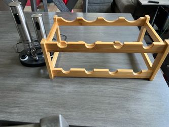 Wine opener/sealer and rack