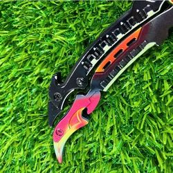 8.6 Inch 22cm Metal Red Katana Model Steel Ninja Knife Damascus Sword Iron Sabre Anime Cosplay Accessories Prop Medieval Blade Original Samurai Sabre