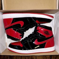 Jordan 1 Retro High OG “Patent Bred” Mens Size 10.5