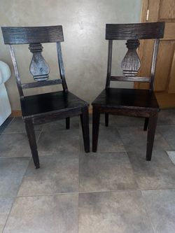 World Market Wood Chairs - Set of 2