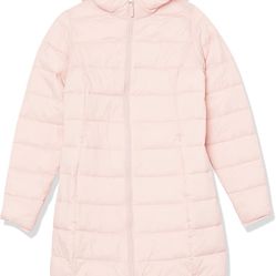 Amazon Essentials Women's Lightweight Full-Zip Water-Resistant Hooded Puffer Coat