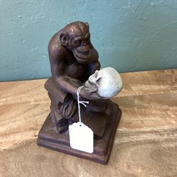 Evolution Trial Monkey & Skull Statue