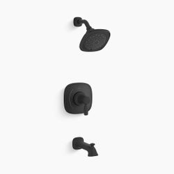 KOHLER Terzet Rite-Temp bath and shower trim kit, 1.75 gpm. Matte Black. NEW 