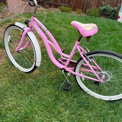 Pink Beach Cruiser Bike With Gears 