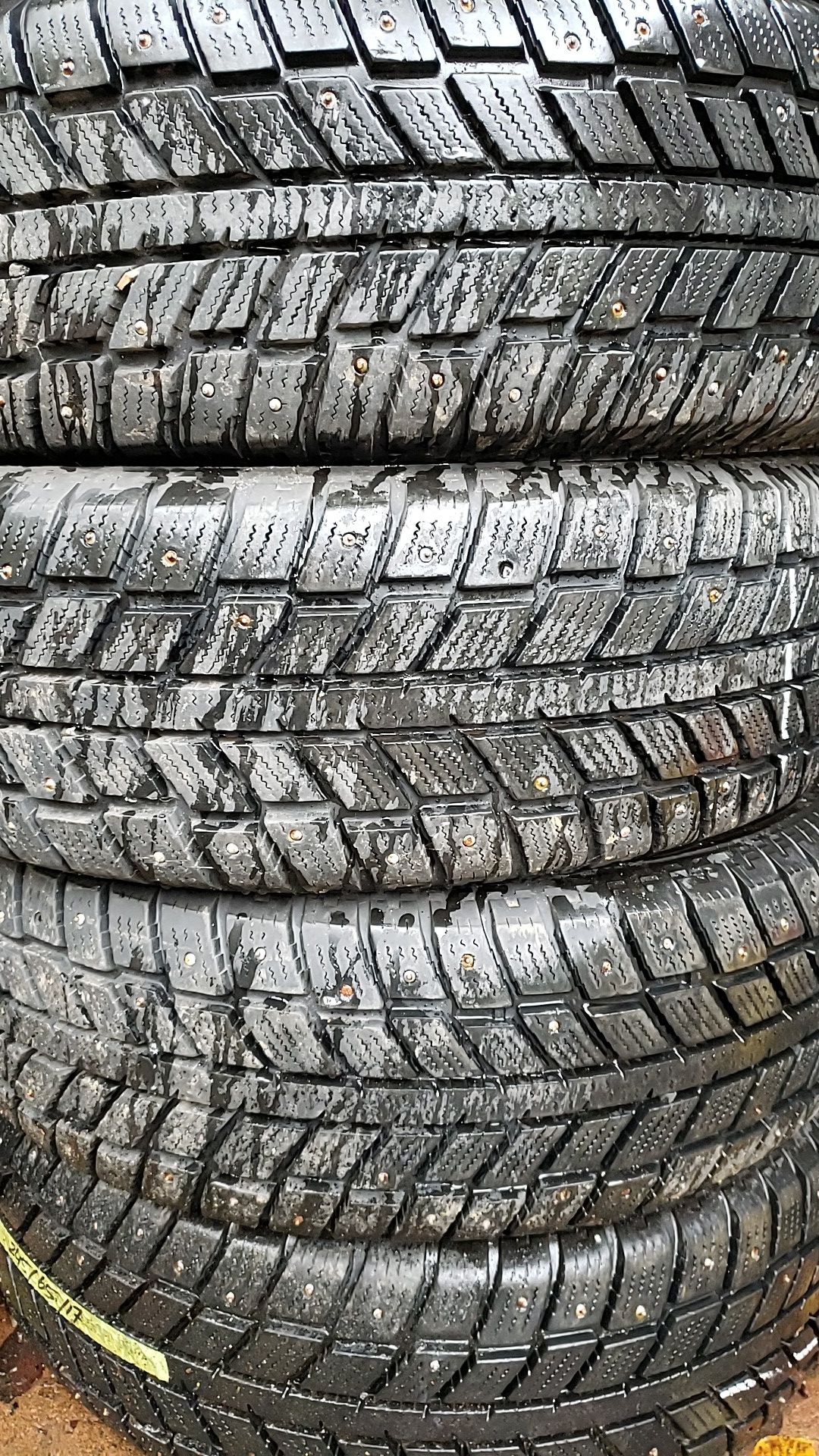Winter studded tires