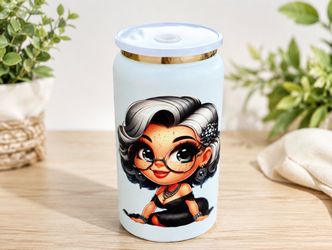 Grandma Stainless Steel cup with straw