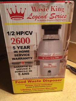 Waste King Legend Series 2600 Food Waste Disposer