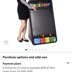 WinSpin 41"×25" Prize Drop Plinko Board Portable Stand Disk Drop Board Game (New)