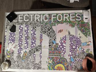 Large Electric Forest Poster