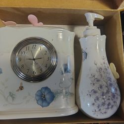 Lennox Clock And Soap Pump Set