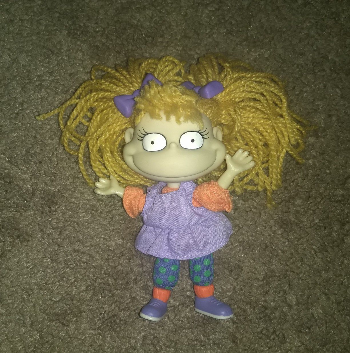 1997 Angelica 4.5" Mattel PVC Plush Action Figure Yarn Doll Rugrats Nickelodeon