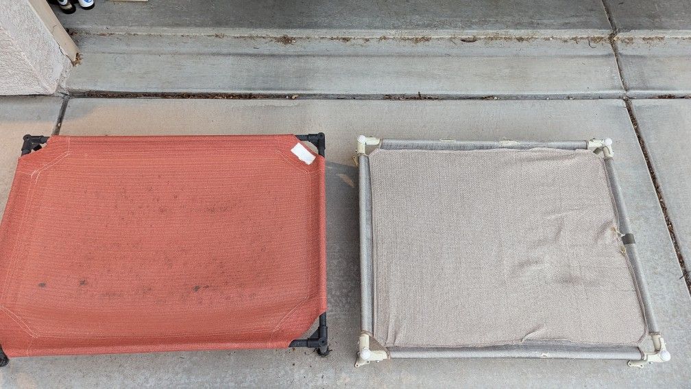 Two outdoor dog beds