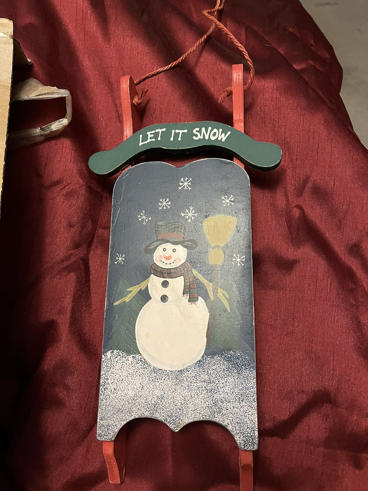 New In Box Painted Sleigh 