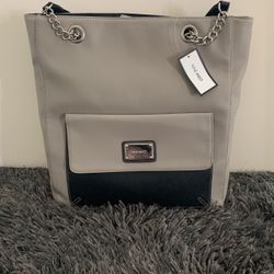 Nine West Envelope Tote - Black & Gray 