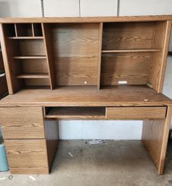 Computer desk with filing drawers