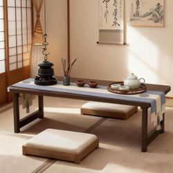 Japanese Floor Table Bamboo Japanese Folding Table Portable Solid Wood Japanese Coffee Table,#2070SR4