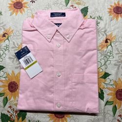 IZOD Pink long sleeve button down dress shirt boy/girl #IZOD #dressy #boy/girl #size14 A391
