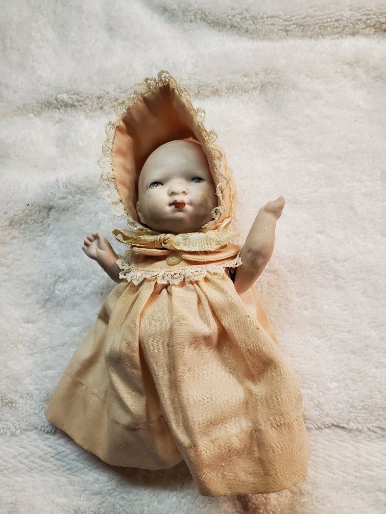 Antique Articulated German Bisque Doll