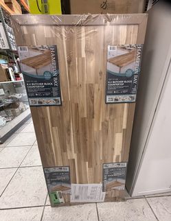 HAMPTON  BAY - BUTCHER BLOCK COUNTERTOP -  4 FEET- Solid ACACIA unfinished