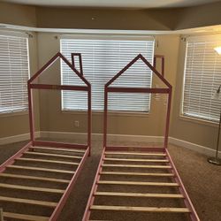 Two Lightly Used Twin Beds- Assembled 