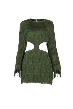 Green Fringe Dress