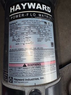 Hayward pump hp 1.5