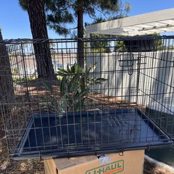 Folding Dog Crate w/ Two Doors