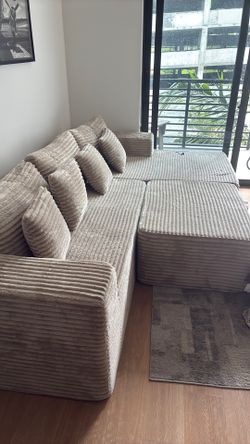 Couch tan soft comfy