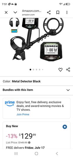 Greenrex Metal Detector Black