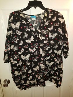 Plus size scrub top