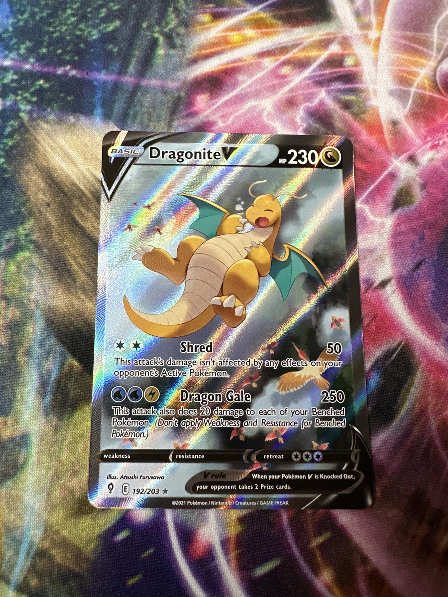 Pokemon Dragonite V Evolving Skies NM