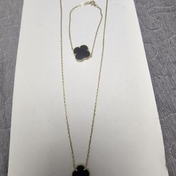 Set De Cadena Y Pulsera 14k