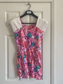 Pink & White Floral Dress