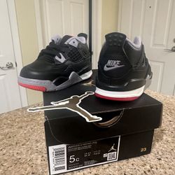 Nike Jordan 4 Bred Reimagined TD Size 5C 