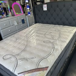 Cama Tamaño Queen Color Gris