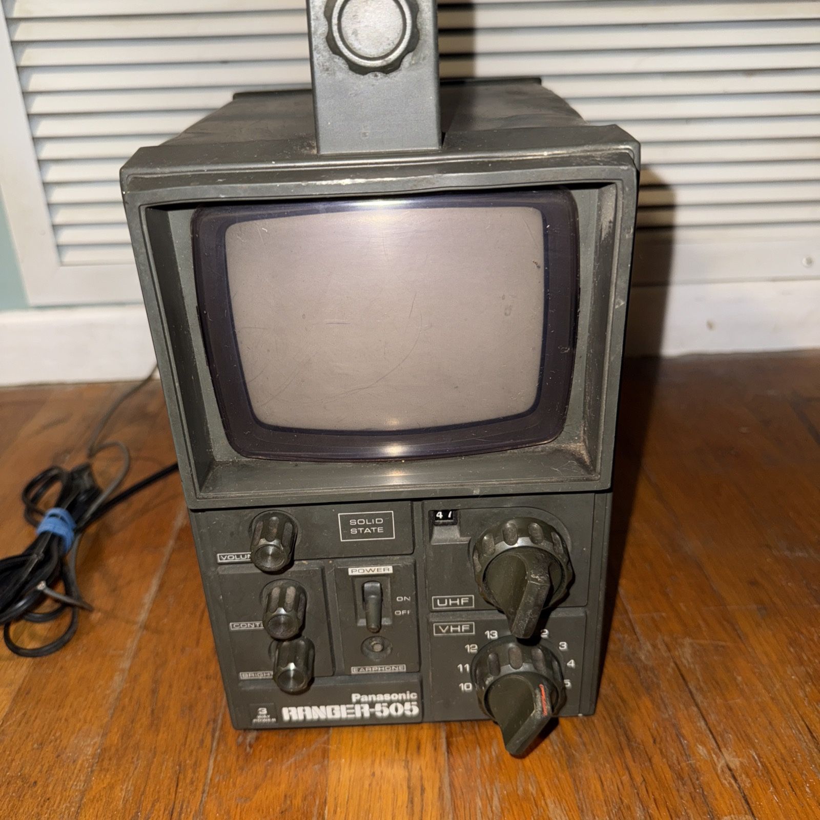 Panasonic Ranger 505 Analog TV Portable Military Style With Cord Not Working