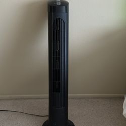 Cascade 40 in. Oscillating Tower Fan Black with 3-Wind Modes and 4-Wind Speeds And Timer