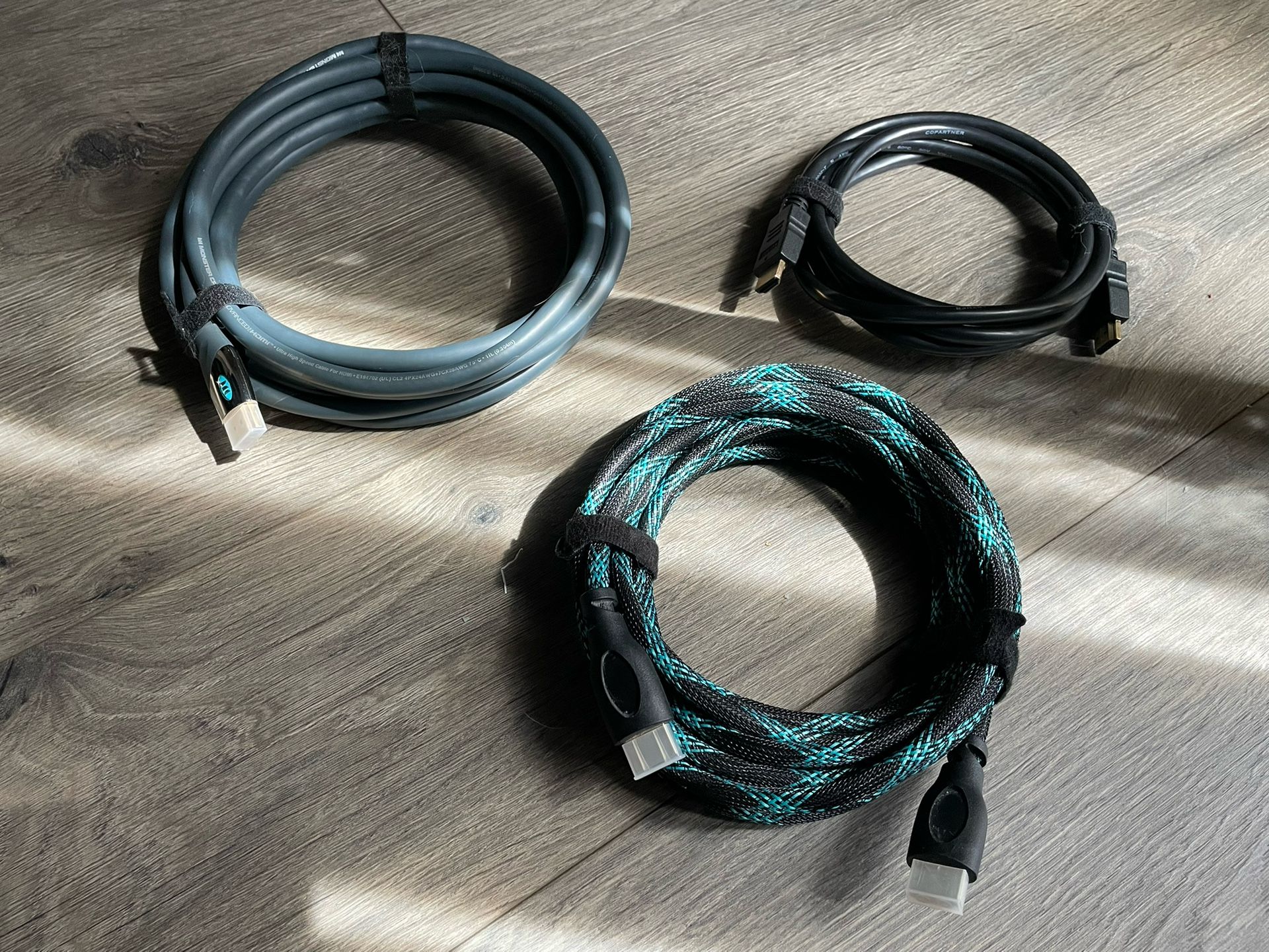3 HDMI Cables (15, 12 and 6 Feet)