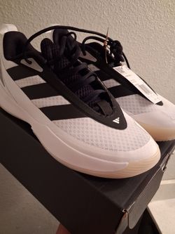 Black and white addidas size 7 boys