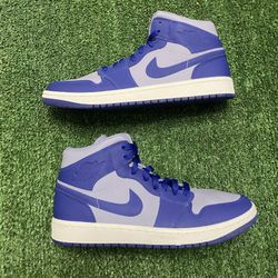 DS Jordan 1 Mid SE Iron Purple Deep Royal size 11W 9.5M