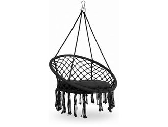New Stable Macrame Swing Chair Hanging Chair for Bedroom with Medium Cushion Sturdy Swing Chair