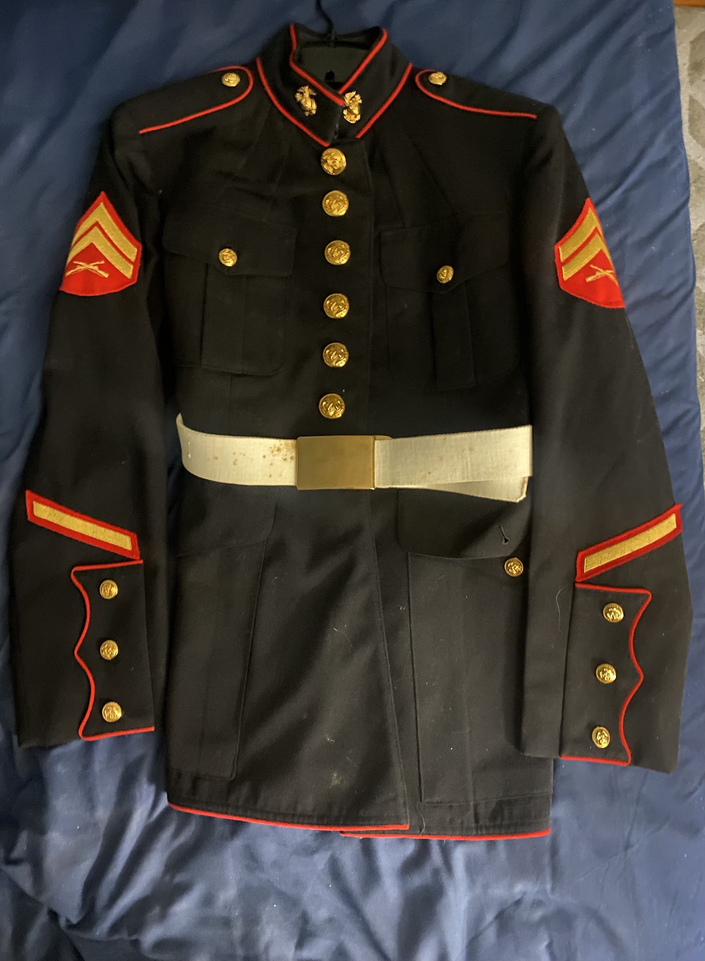 USMC Marine Corps Enlisted Dress Blues Blouse Jacket Coat