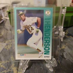 1992 Flair Rickey Henderson Card Number 258 Hall Of Famer