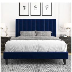 Velvet Upholstered Bed Frame