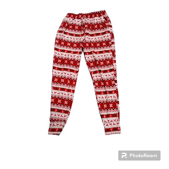 ShoSho Red Holiday reindeer and Christmas tree lounge pants pajama bottoms Joggers Big Kids Girls XL