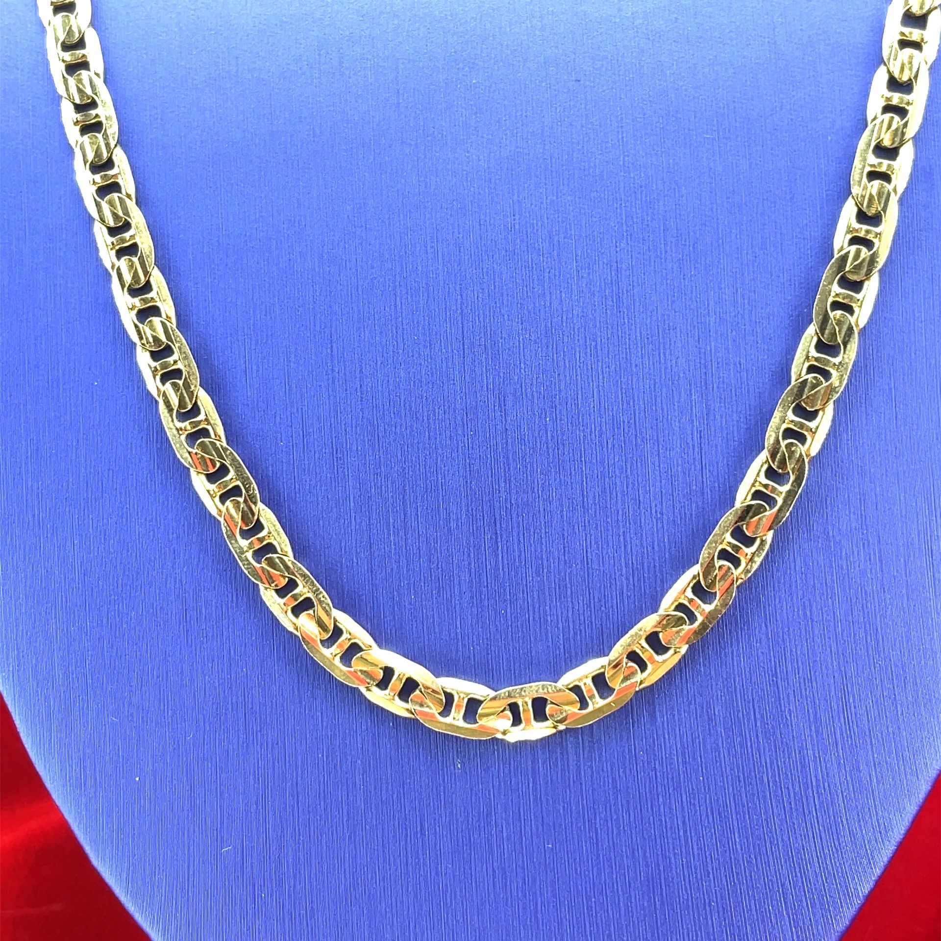 10KT Yellow Gold 22” Solid Mariner Necklace 5mm 24.80g 169532/11