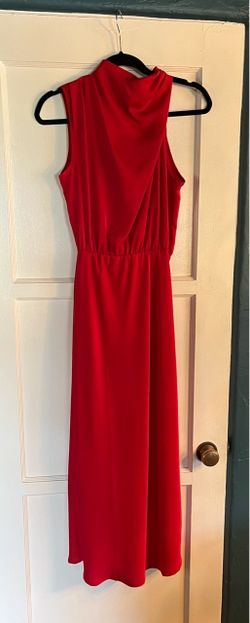 Women’s small Red Sleeveless Cowl Neck Maxi Dress
