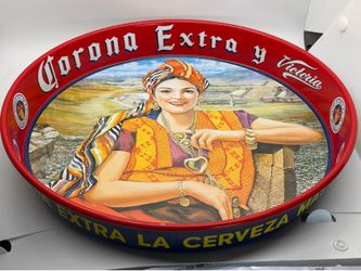 Corona extra metal serving Tray