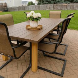 Massive Outdoor Dining Table – Seats the Whole Crew!